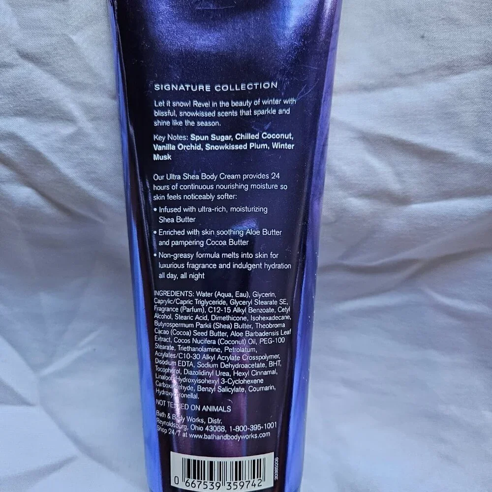 Bath & Body Works Snowkissed Sugar Body Lotion‎ Shea Cream Moisturizer Rare NEW
